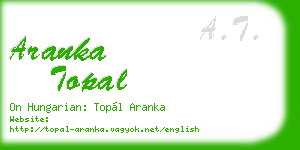 aranka topal business card